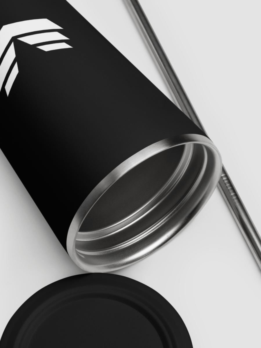 Insulated Tumbler with Straw - Black product image (6)