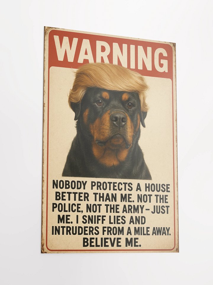Nobody protects a house better than me. Not the police, not the army — just me. I sniff lies and intruders from a mile away. Believe me. product image (5)