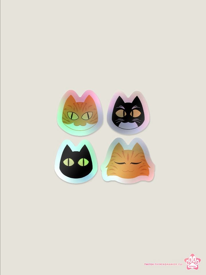 Neko Kitties Holo Stickers product image (2)