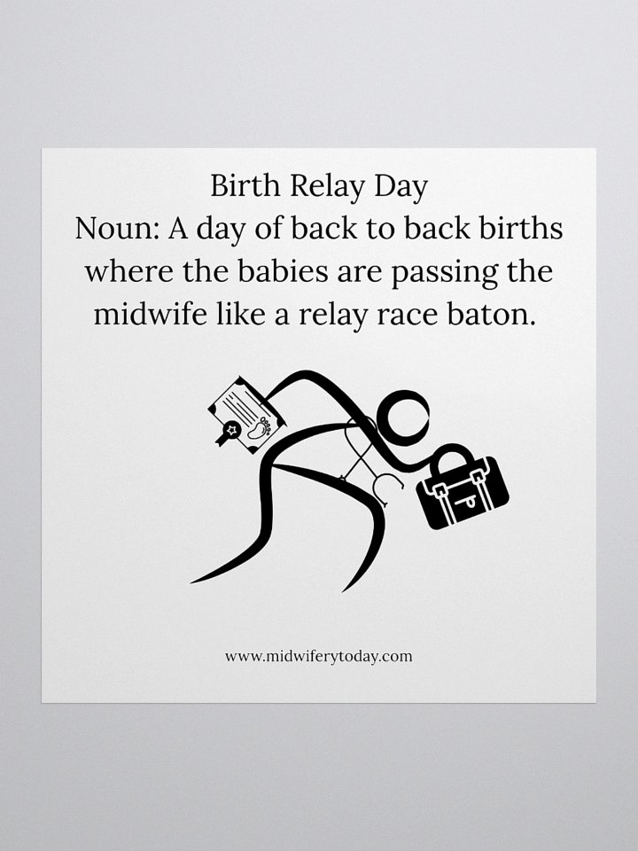 Midwifery Today Birth Relay Day Sticker product image (1)