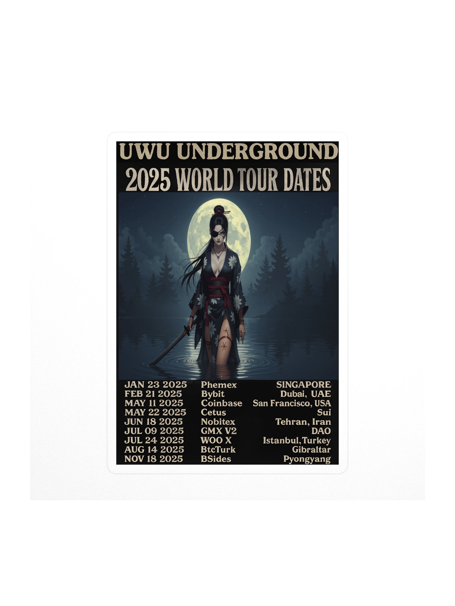 UwU World Tour - Yin - Ltd Edition - 2025 - Sticker product image (1)