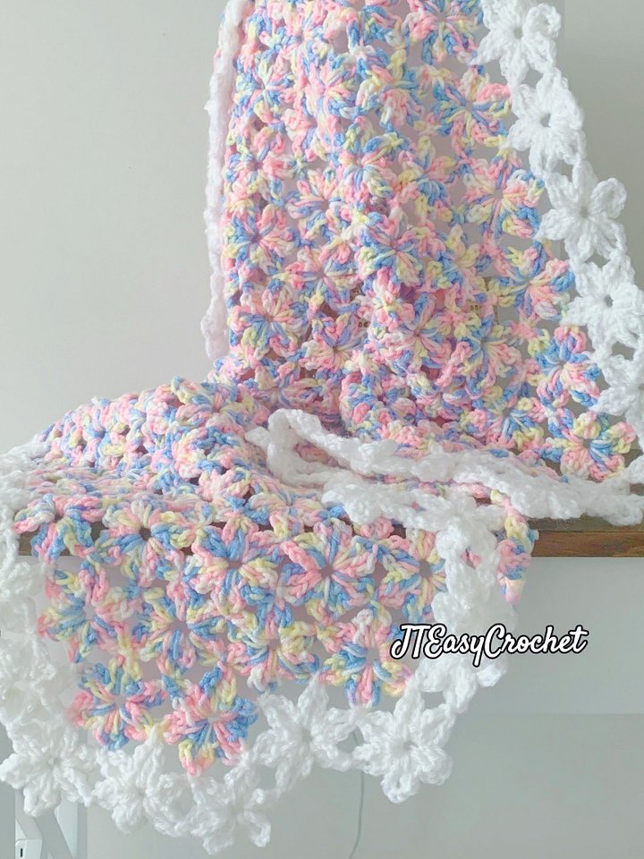 Floral Crochet Blanket Pattern & VIDEO, Easy Lace Crochet Motif, PDF Instant Download Flower Afghan product image (2)