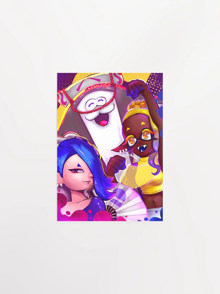 Repping the Splatlands - Colorful Game Fanart Poster - Art by CosmicChroma product image (1)