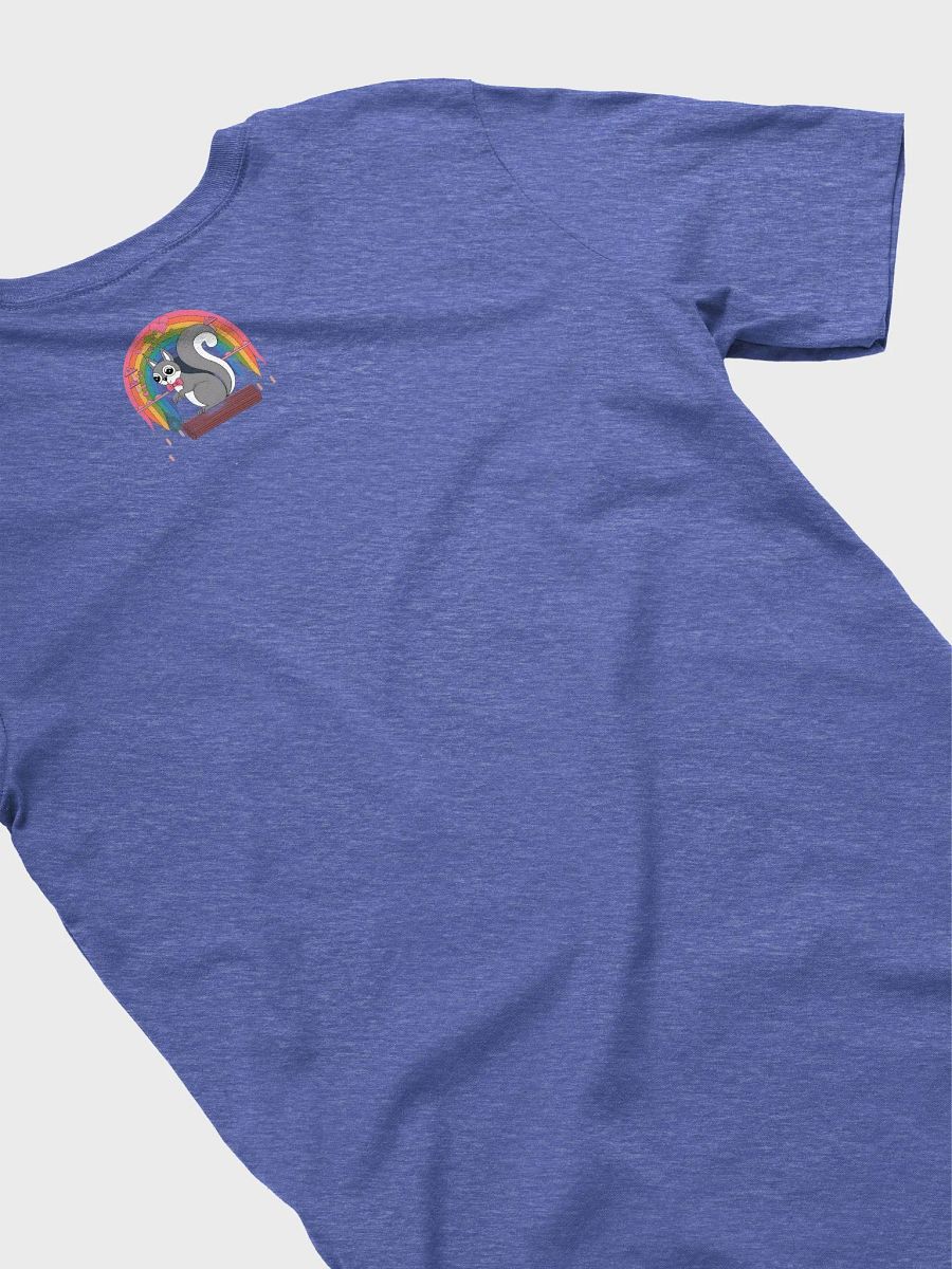 Super Soft and Flattering Tee: Psychedelic Rainbow Scene where pooky rides a log product image (4)