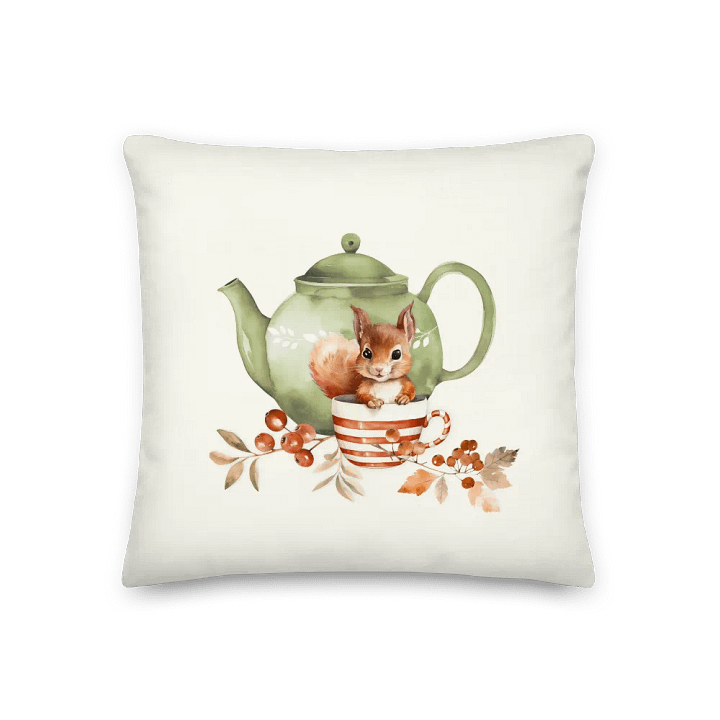 Teapot and Squirrel All-Over Print Pillow product image (1)