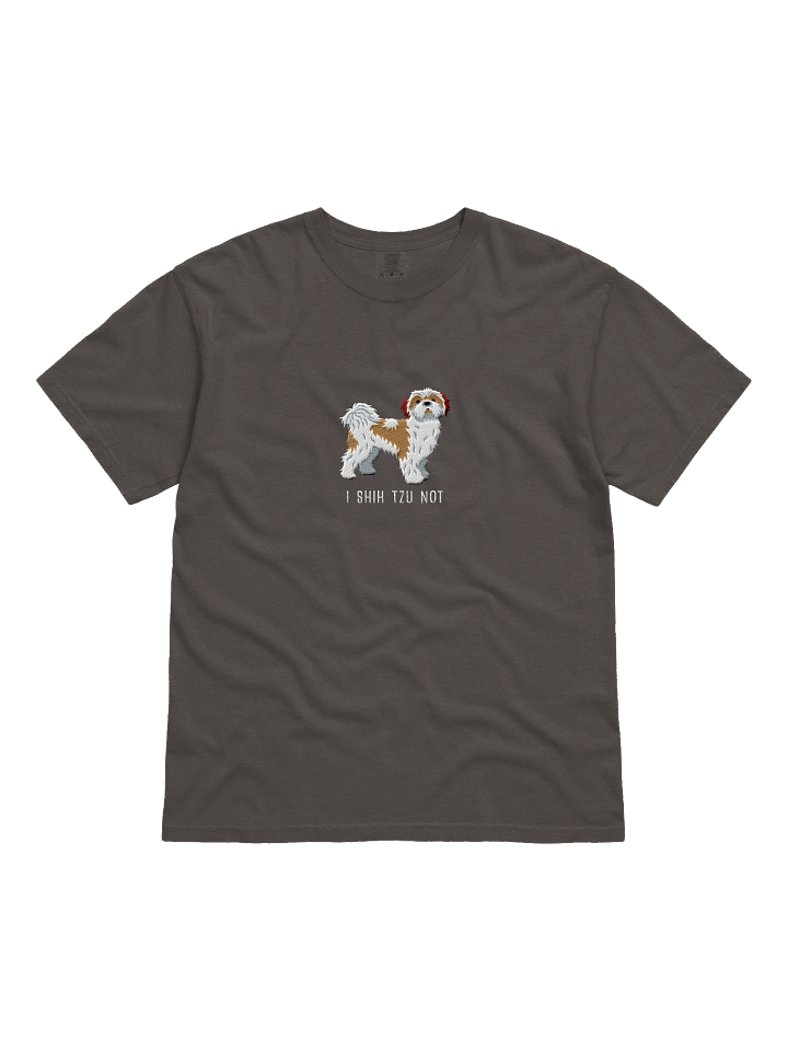 I Shih Tzu Not T-Shirt(Embroidered) of a Shih Tzu(Brown & White) product image (3)