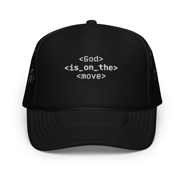 God is on the move Trucker product image (1)