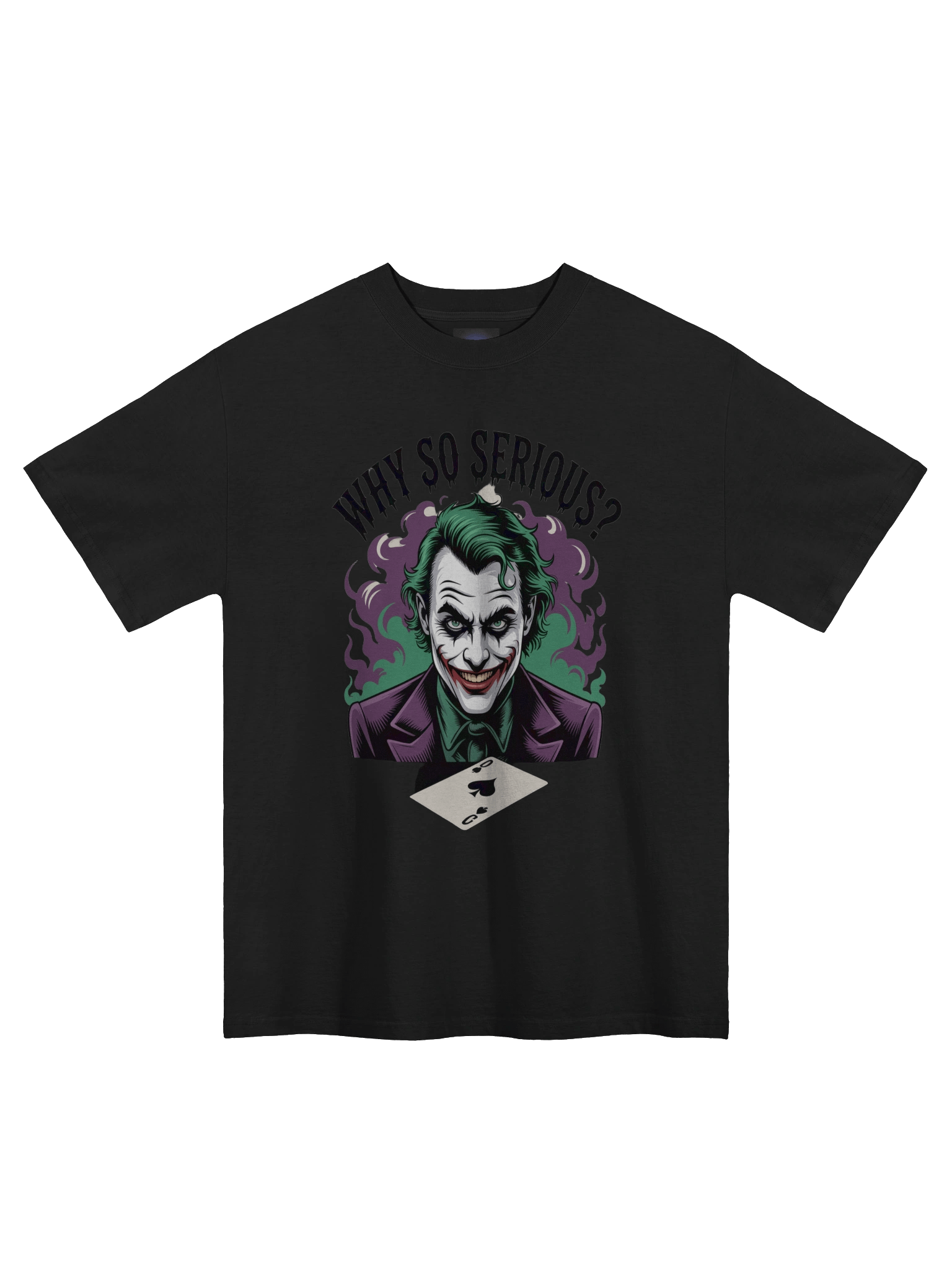 Why So Serious: Joker Veiled Vapour Oversized Faded Unisex T-Shirt product image (3)