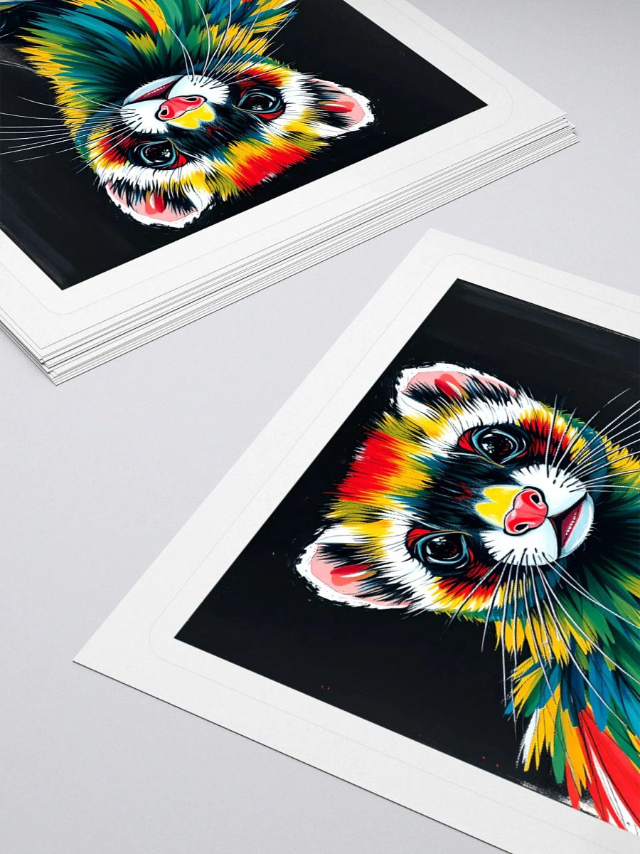Vibrant Ferret Kiss Cut Stickers product image (11)