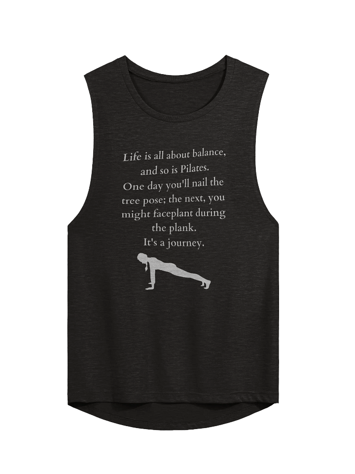 Pilates Journey Muscle Tank Top – "Life is About Balance" product image (1)