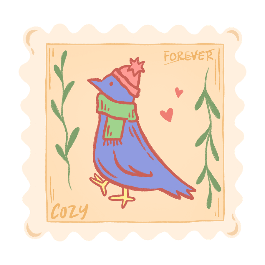 cozy bird stamp product image (1)