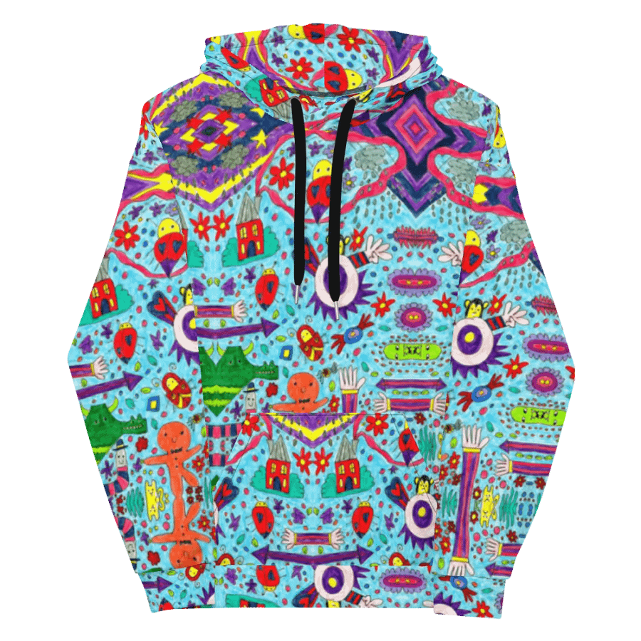 Abstract Doodle Characters Unisex Pull Over Hoodie product image (12)
