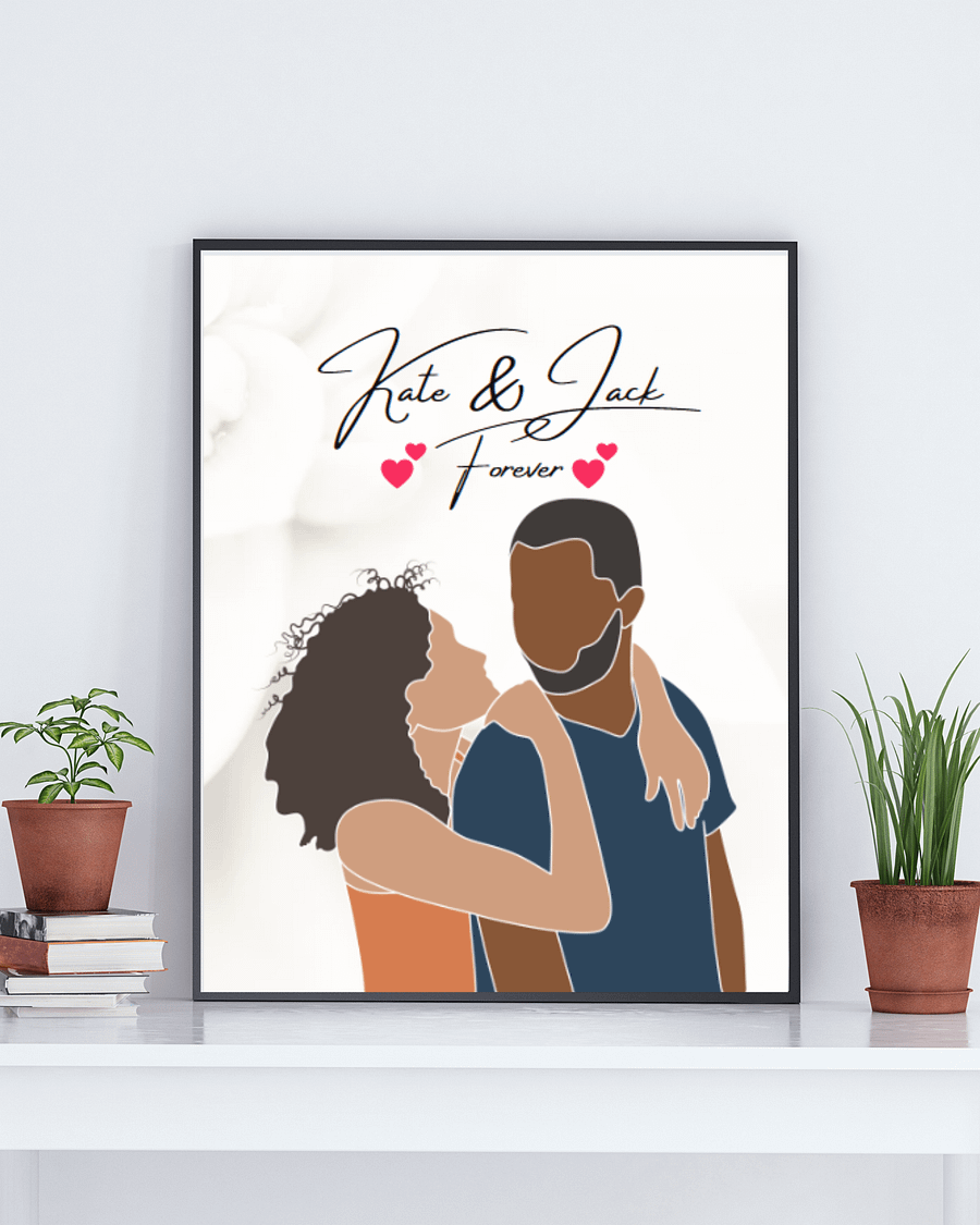 Custom Faceless Couple Portrait product image (2)