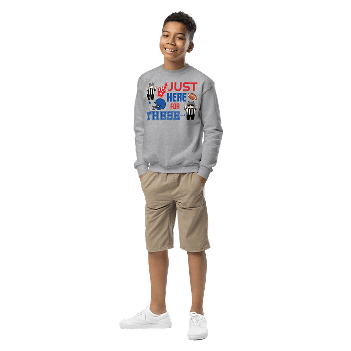 American Football Cat (JUST HERE FOR THESE - touchdown signals) - Unisex Youth Sweatshirt product image (2)
