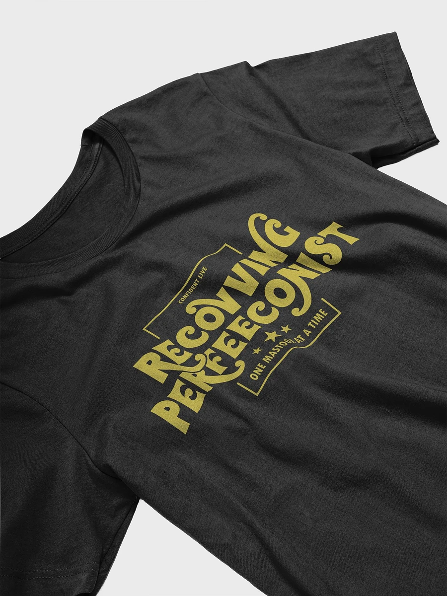 One Mastook Recovving Perfeeconist T-Shirt (Dark w/yellow) product image (3)