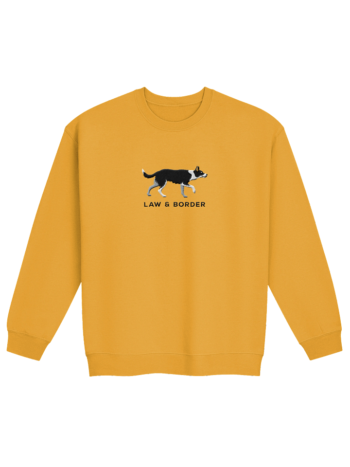 Law and Border Sweatshirt (Embroidered) of a Smooth-Coated Border Collie(Black & White) product image (13)