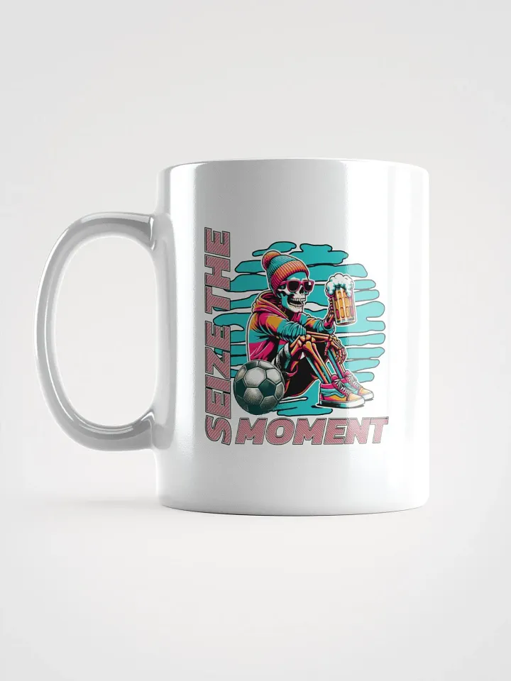 Seize The Moment Skeleton Beer Soccer Vibrant Mug product image (1)