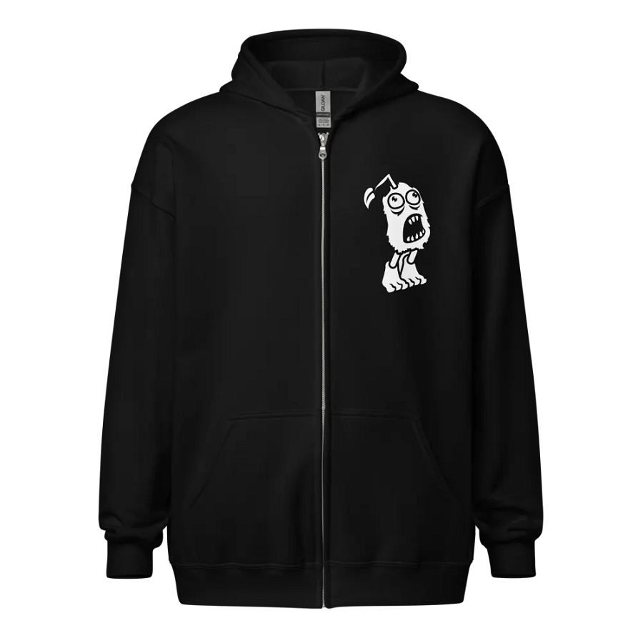 Furcorn (White on Dark) Zip-up Hoodie product image (1)