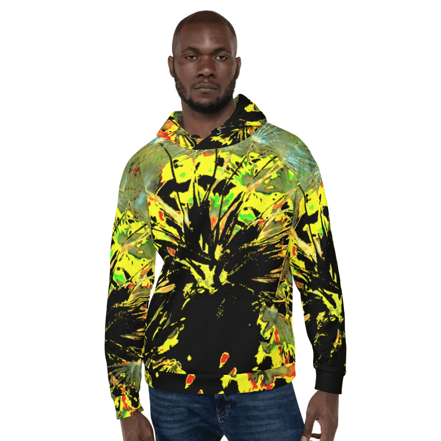 Bright Abstract Dandelion Unisex Pull Over Hoodie product image (6)