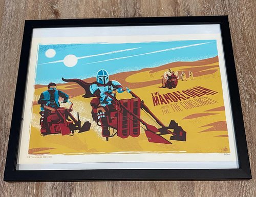 Just look at them. The Mandalorian and Toro. As it should be. My most prized possession. This, my friends, is art. #starwars ...