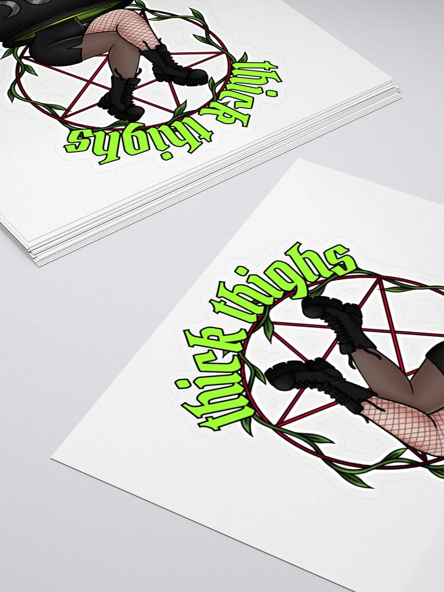Thick Thighs Witchy Vibes Kiss Cut Sticker product image (4)