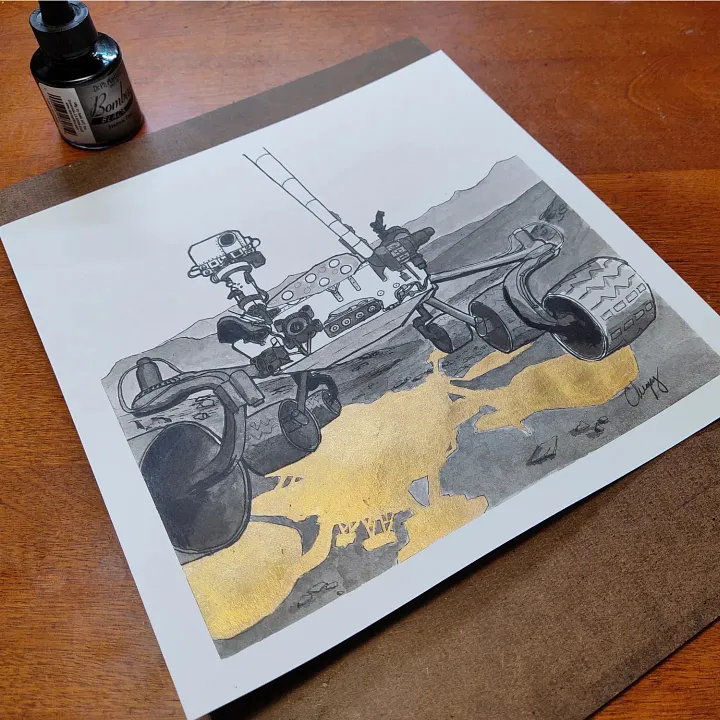 Mars Rover - Original Drawing product image (1)