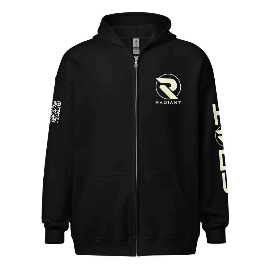 A Radiant Zipped Hoodie with QR product image (1)