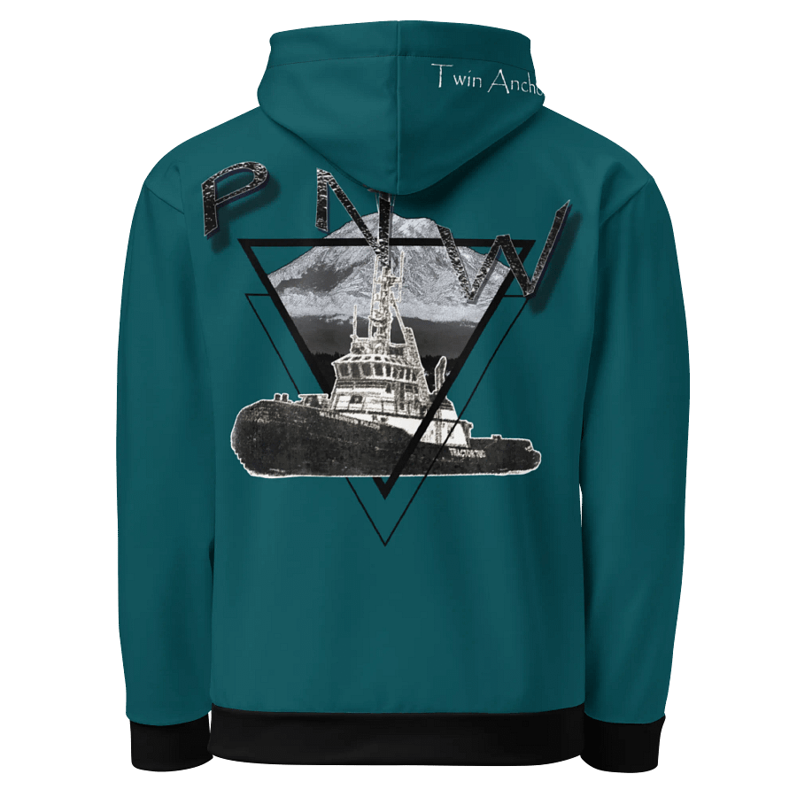 Teal, Red Triangle-Mt Raine- PNW Millennium Tug Hoodie product image (1)