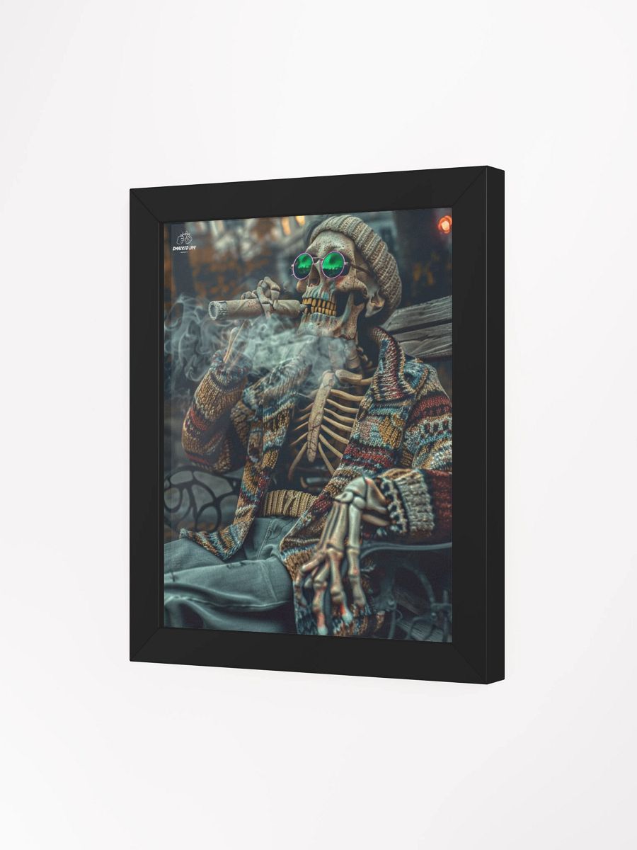 “Dead Chillin’” Framed Skeleton Poster – Cozy Stoner Art for Homes, Mancaves, Dispensaries & Lounges product image (13)
