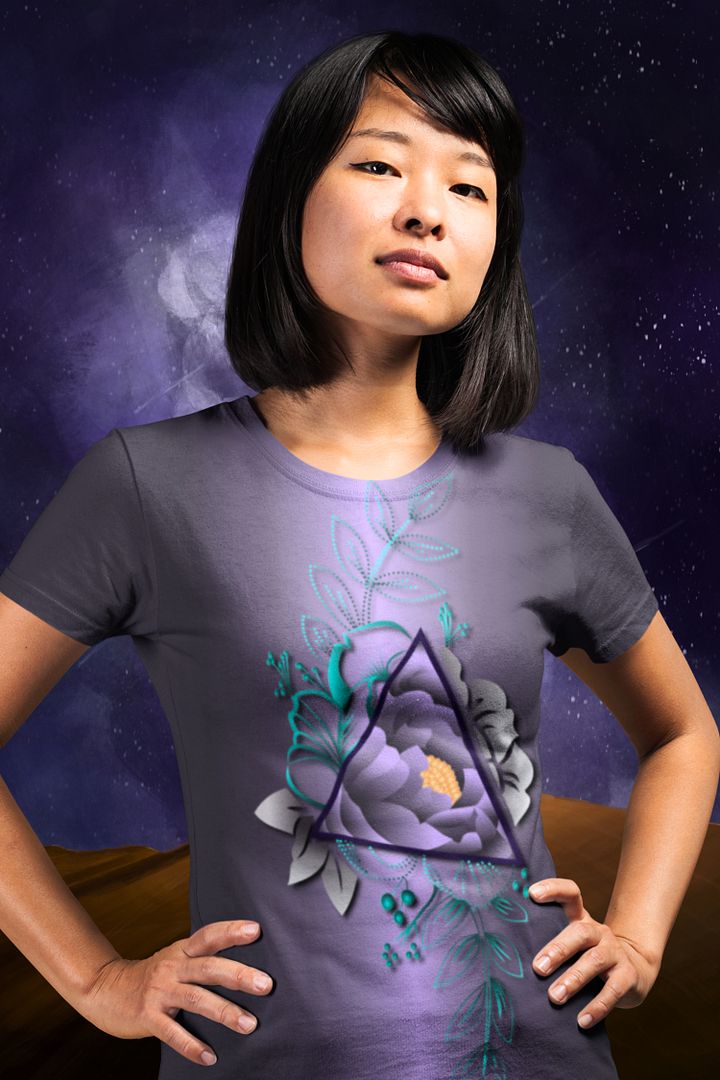 Floral Abstract All Over Print T-shirt product image (1)