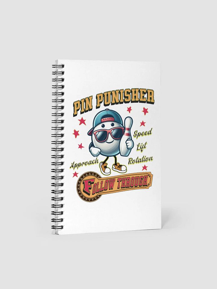 Pin Punisher Bowling Spiral Notebook product image (1)