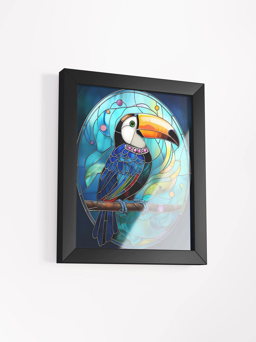 Vibrant Toucan Stained Glass Framed Poster product image (3)