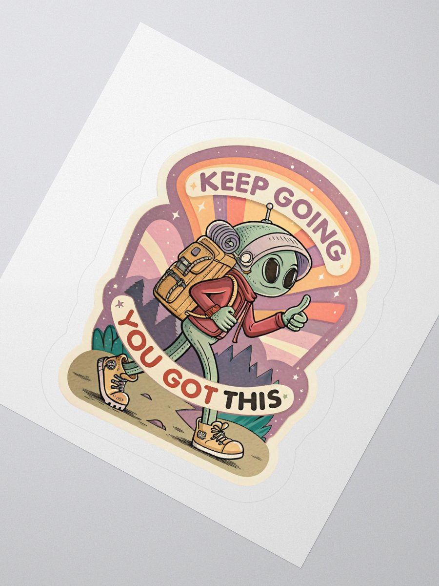 Alien Hiker Thumbs-Up Sticker product image (6)
