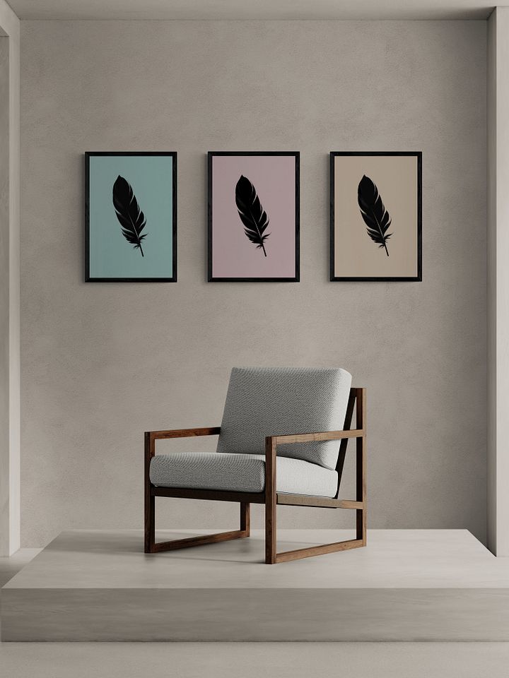 Black Feather - Amber Background product image (2)