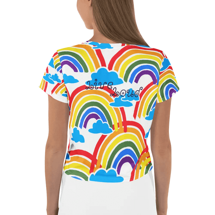Rainbow Clouds All-Over Crop Tee product image (2)