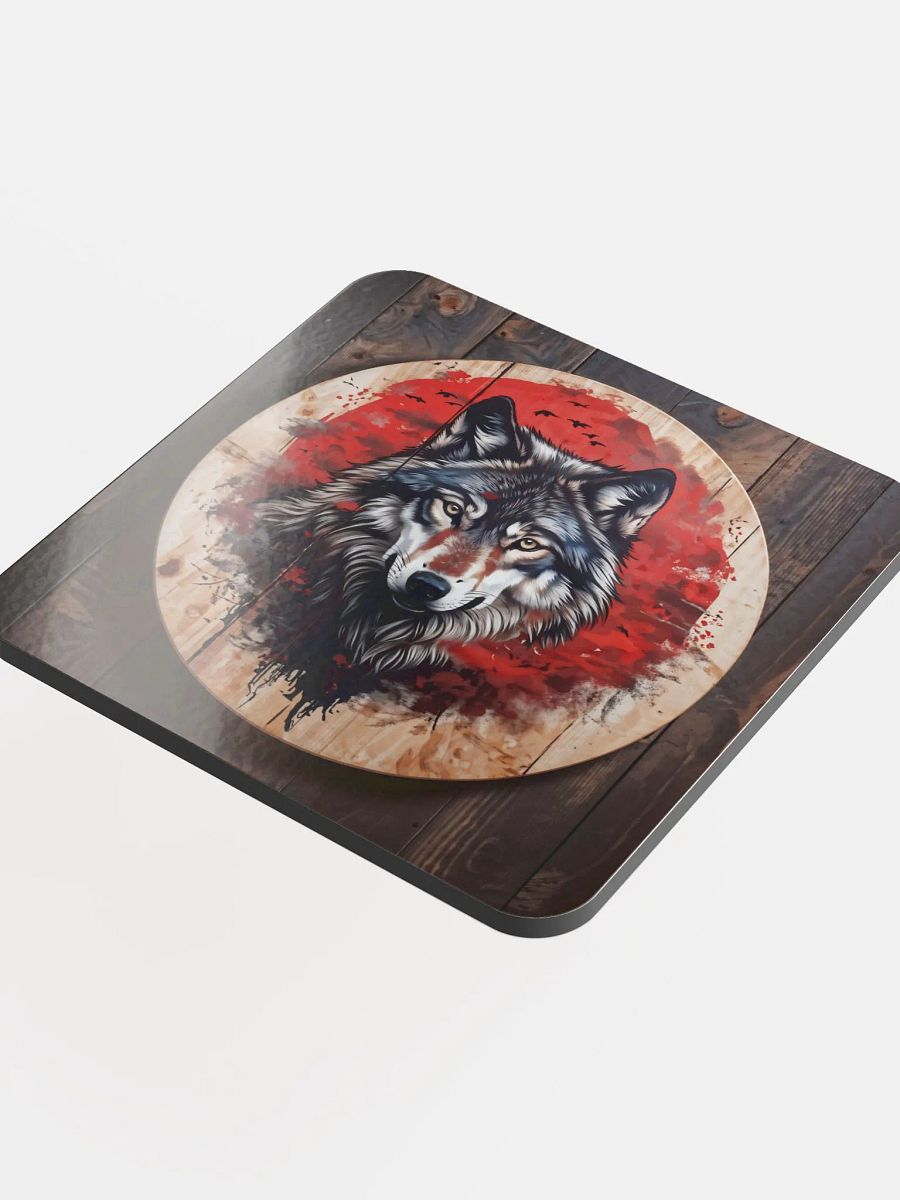 Glossed Cork Coaster - Wolf product image (1)