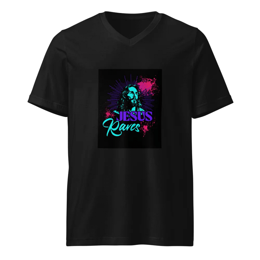 party jesus, jesus raves, Vibe V-Neck Tee product image (1)