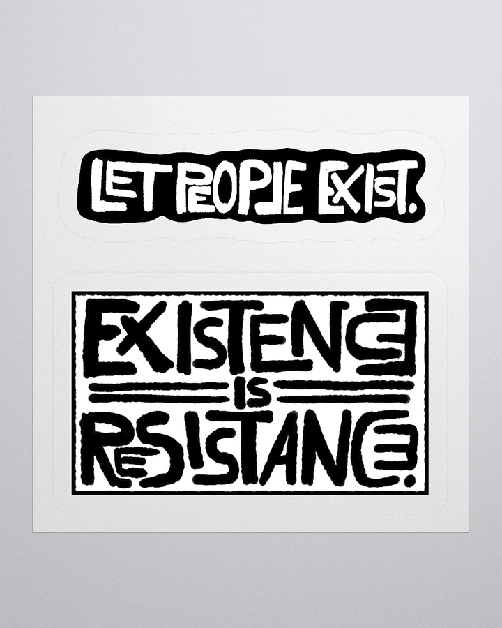 EXISTANCE IS RESISTANCE. Sticker - Set of 2 product image (1)