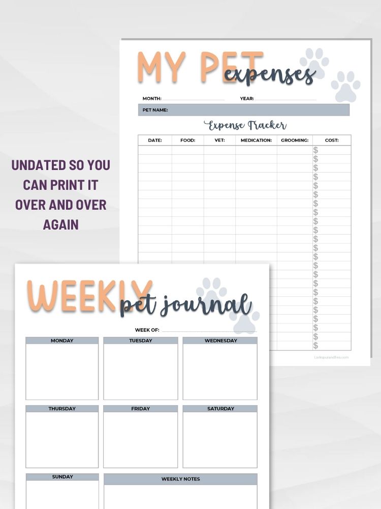 Pet Health and Wellness Planner product image (5)