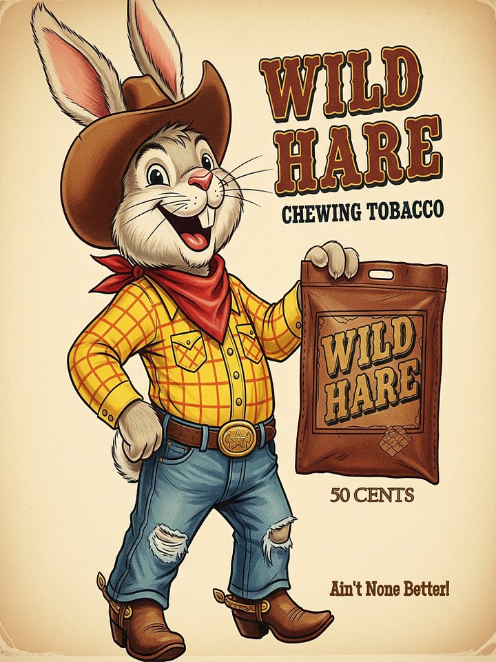 WILD HARE CHEWING TOBACCO POSTER DOWNLOAD product image (1)
