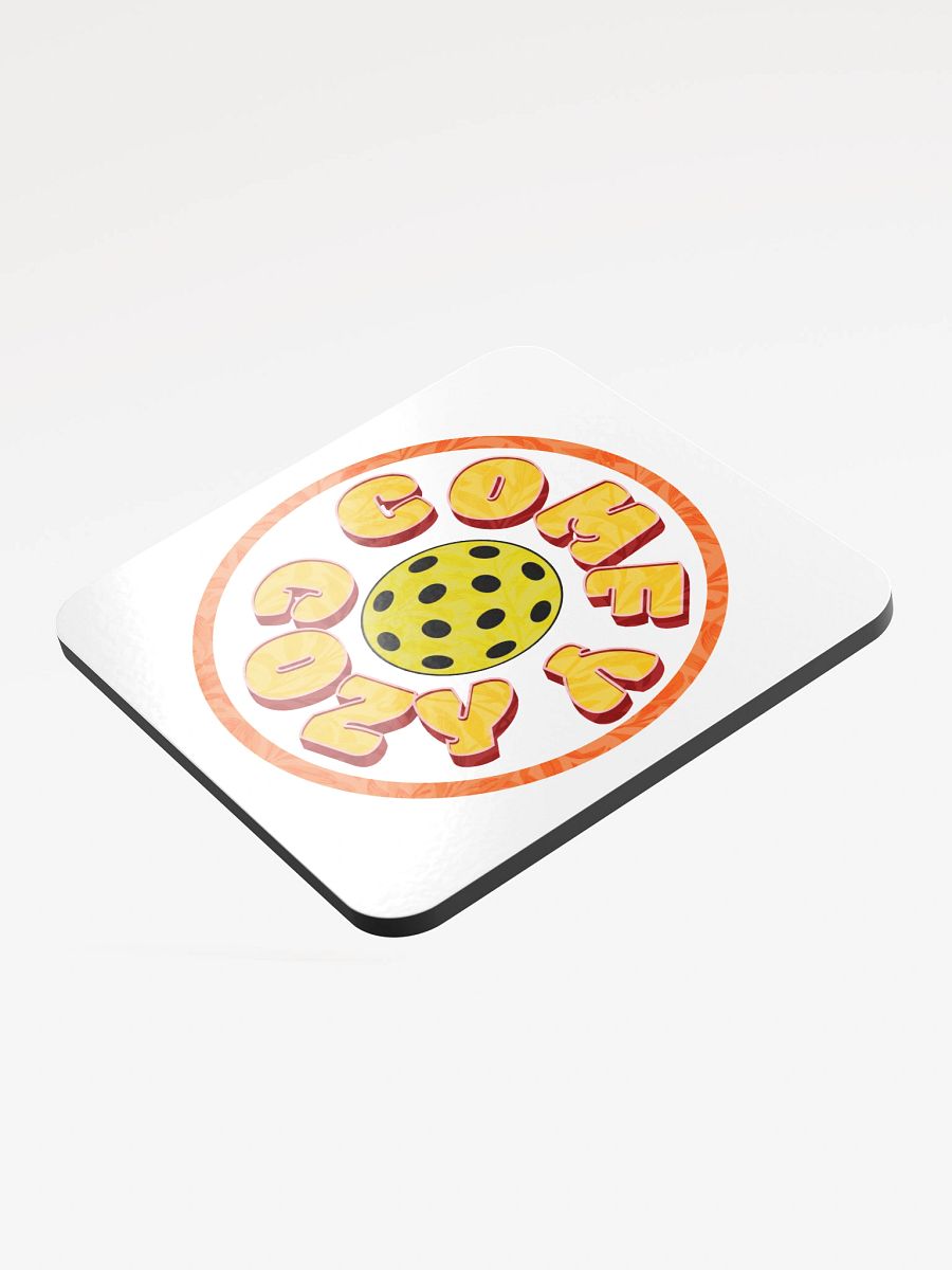 Comfy Cozy Pickleball Circle Funky Glossed Cork Coasters product image (4)