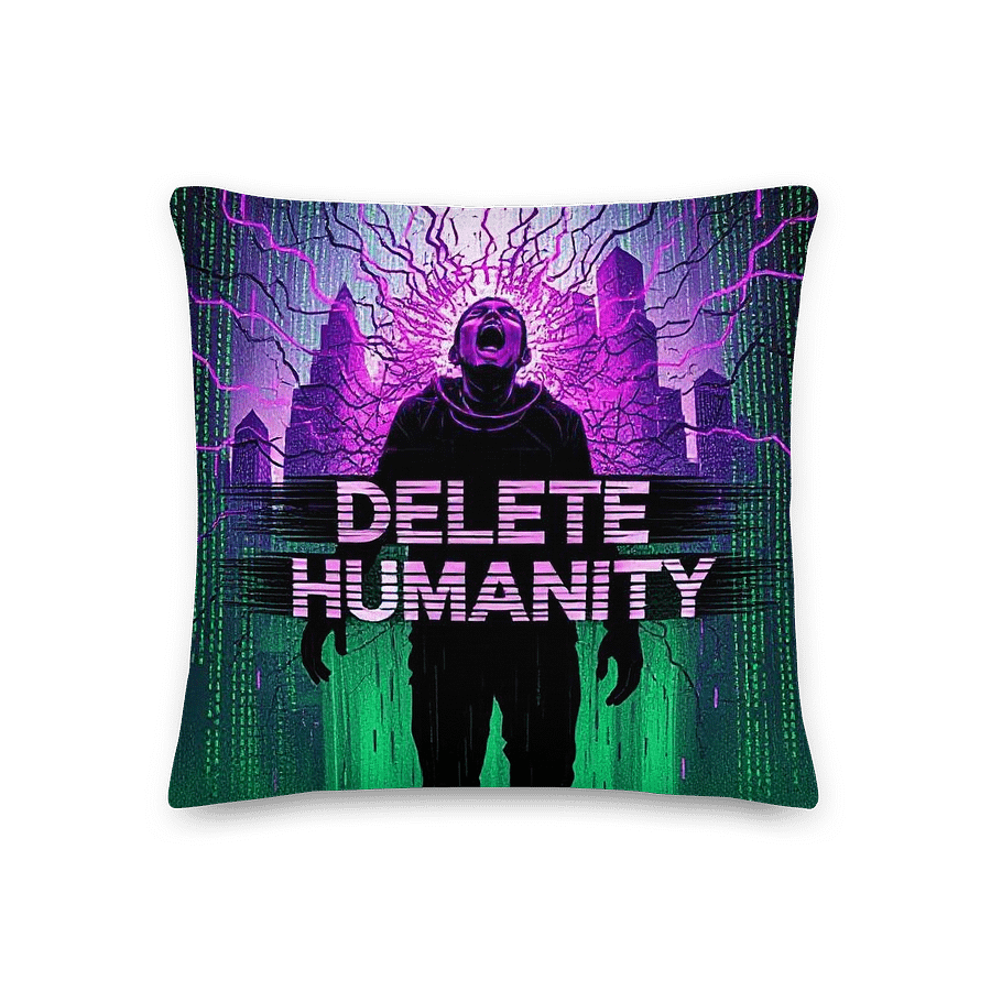 Delete Humanity Pillow product image (1)