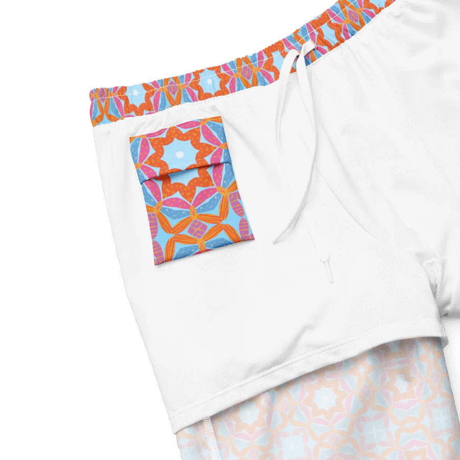 Vibrant Geometric Swim Trunks for Men product image (9)