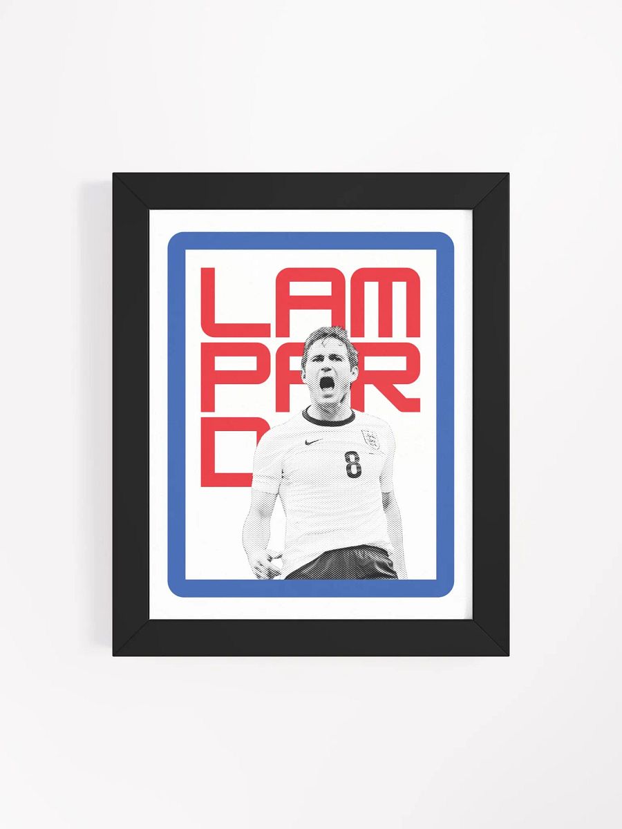 Frank Lampard BW England Name Art Framed Print product image (4)