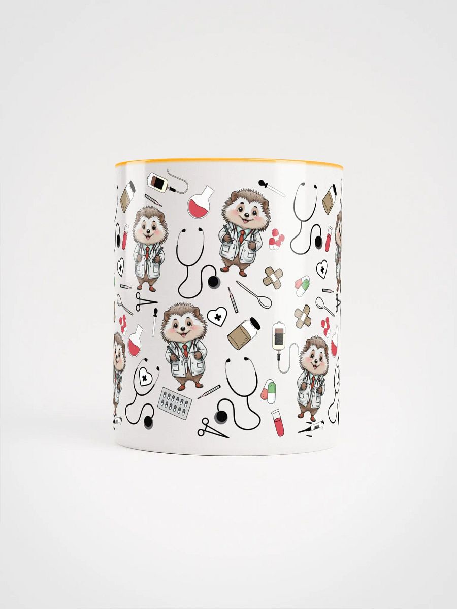 Cute Medical Coat Hedgehog Ceramic Mug product image (30)