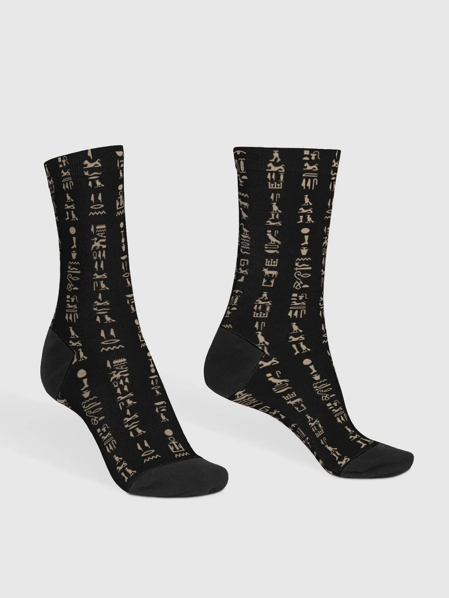 Isis Hieroglyphs Very Detailed Black Crew Socks product image (3)