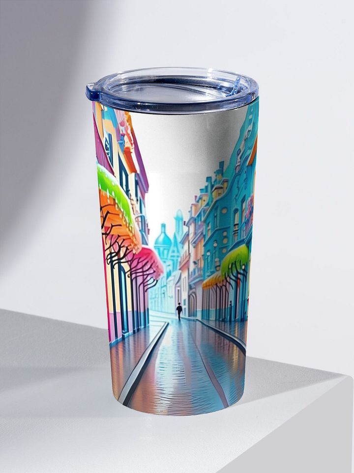 Whimsical Street Scene Stainless Steel Tumbler product image (1)
