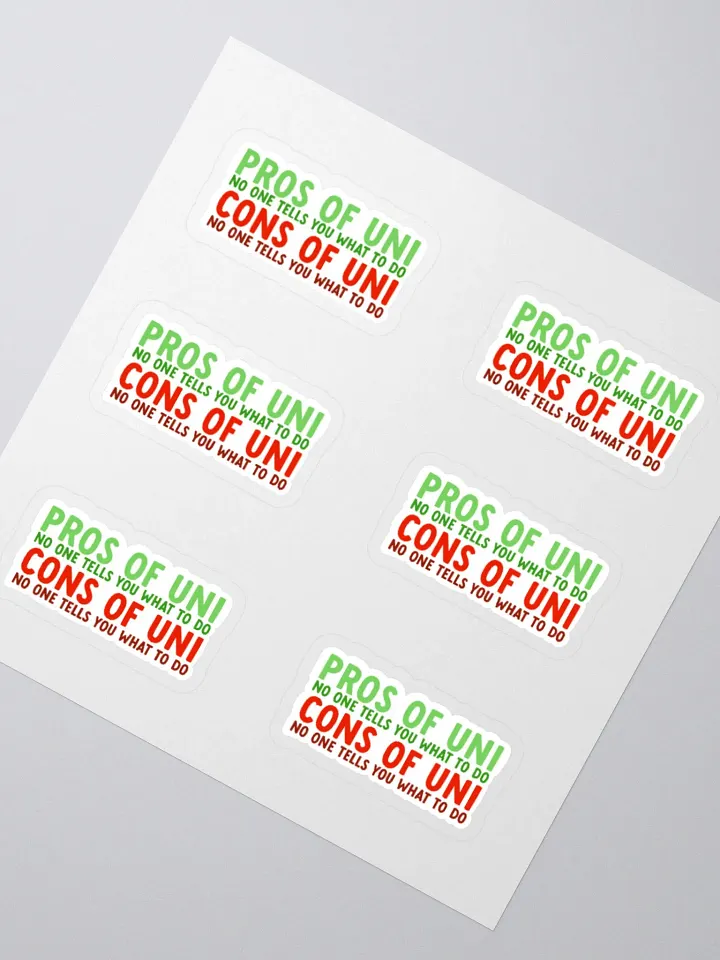 PROS & CONS Sticker (MEDIUM Sheet) product image (2)