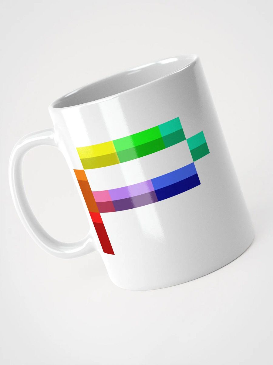Pix Stitch Pride 'P' White Glossy Mug product image (4)