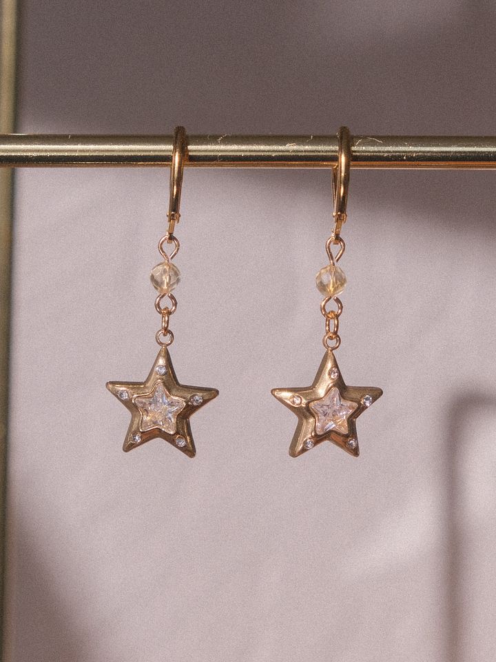Glistening star - Citrine earrings product image (1)